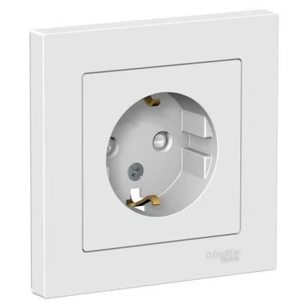 Розетка 1-м СП AtlasDesign 16А IP20 с заземл. защ. шторки в сборе бел. SE 