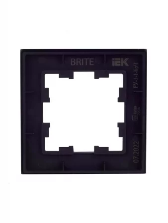 Рамка 1-м BRITE РУ-1-1-БрЧ металл черн. IEK 