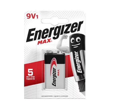 Элемент питания алкалиновый "крона" MAX 6LR61 BL1 (1/12/4320) (блист.1шт) Energizer 