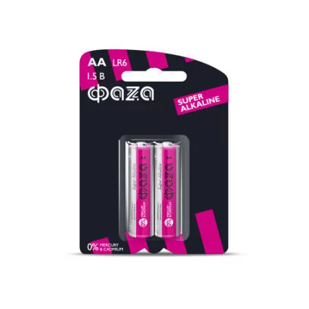 Элемент питания алкалиновый AA/LR6 1.5В Super Alkaline BL-2 (уп.2шт) ФАZА 