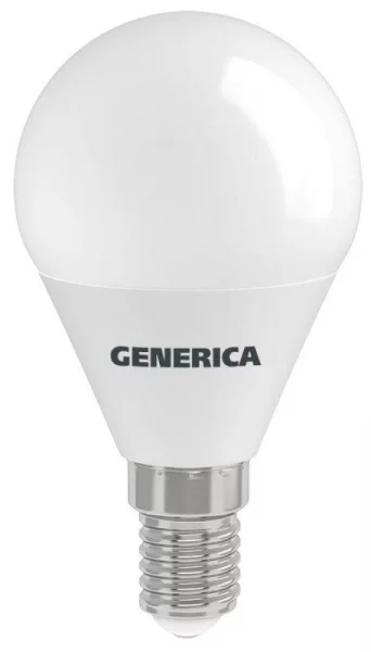 Лампа светодиодная G45 10Вт шар 6500К E14 230В GENERICA 