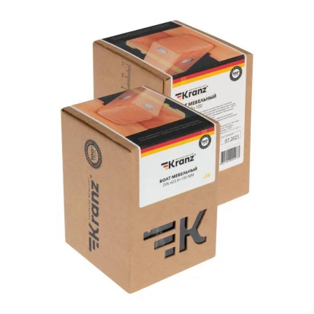 Болт мебельный 8х100 DIN 603 (уп.25шт) Kranz 