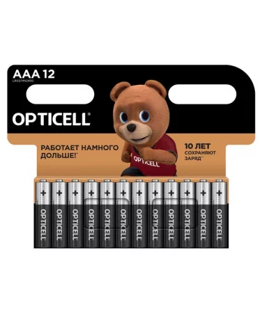Элемент питания алкалиновый AAA/LR03 (блист.12шт) Basic Opticell /6051011
