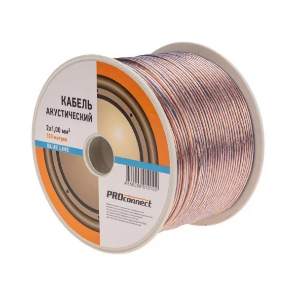 Кабель Stereo 2х1.0 BLUE LINE бухта (м) PROCONNECT 
