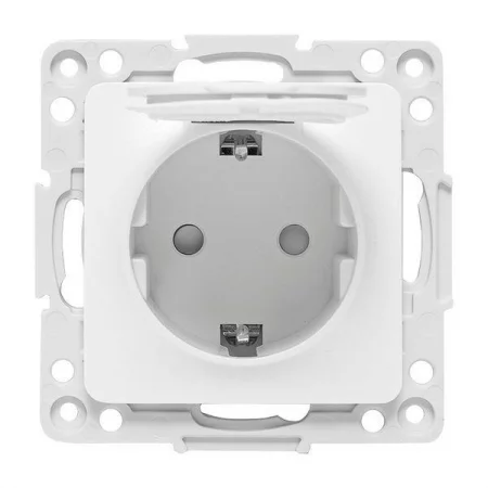 Розетка 1-м СП Стокгольм 16А IP44 с заземл. защ. шторки с крышкой механизм бел. PROxima EKF 