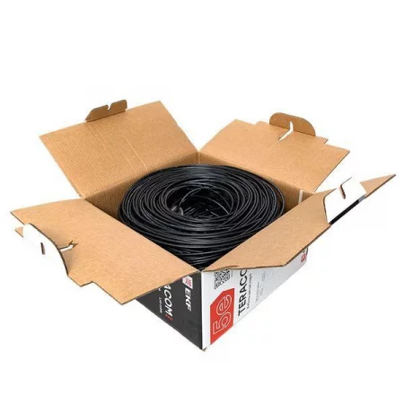 Кабель витая пара F/UTP кат.5E 4 пары 24 AWG solid внешн. LDPE черн. (м) TERACOM PRO EKF 