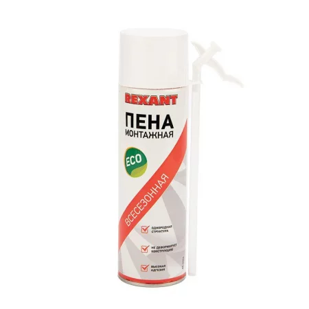 Пена монтажная всесезонная с трубочкой 40л eco Rexant 
