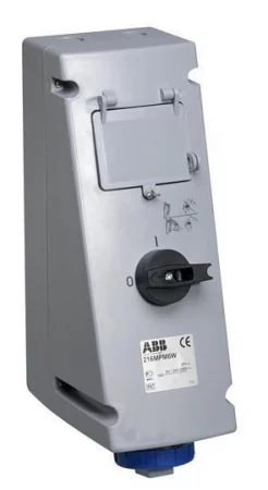 Розетка 16А 3P+E рубильник/блок. IP67 ABB 