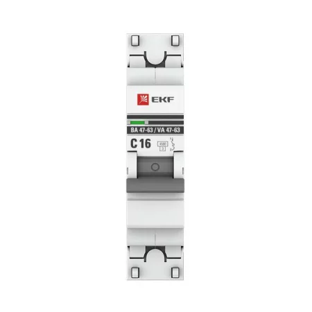 Выключатель автоматический модульный 1п C 16А 4.5кА ВА 47-63 PROxima EKF 