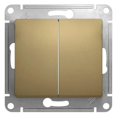 Переключатель проходной 2-кл. СП Glossa 10А IP20 (сх. 6/2) 10AX механизм титан SE 