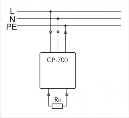 Реле напряжения CP-700 (однофазный; цифровая индикация напряжения тип корпуса вилка-розетка; 150-300В 16А 1NO IP20) F&F 