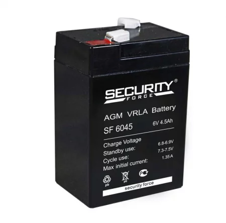 Аккумулятор ОПС 6В 4.5А.ч SF 6045 Security Force 