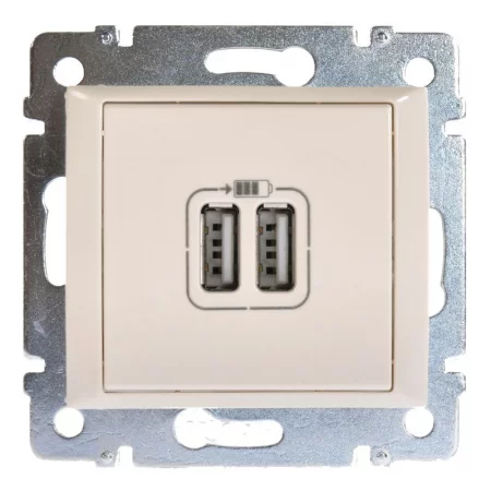 Розетка USB 2-м СП Valena механизм сл. кость (DIY-упак.) IEK 