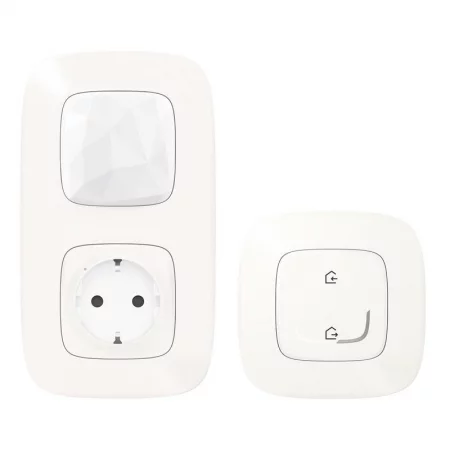 Пакет умный стартовый Valena Allure (шлюз WiFi+розетка умн. 2К+З 16А 230В+главн. беспроводн. выкл. "Я дома/Я вне дома") жемчуж. Netatmo 