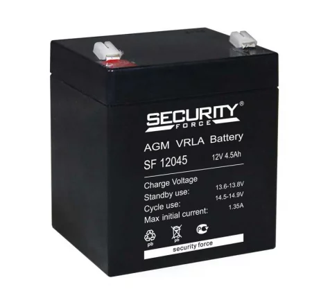 Аккумулятор ОПС 12В 4.5А.ч SF 12045 Security Force 