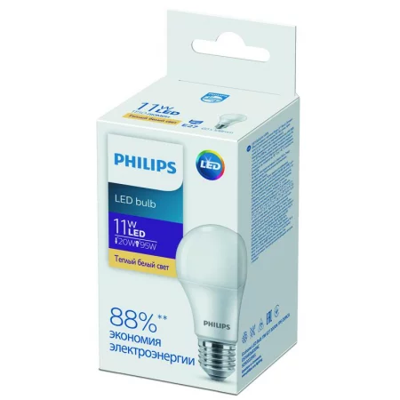Лампа светодиодная Ecohome LED Bulb 11W E27 3000К 1PF Philips 