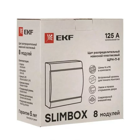Щит ЩРН-П-8 "SlimBox" IP41 бел. дверца PROxima EKF 