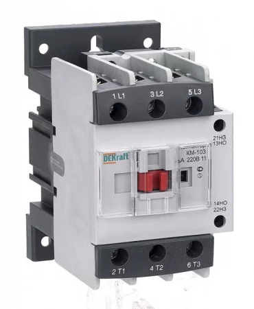 Контактор КМ-103 40А кат. 380В AC 1НО+1НЗ AC-3 DEKraft 