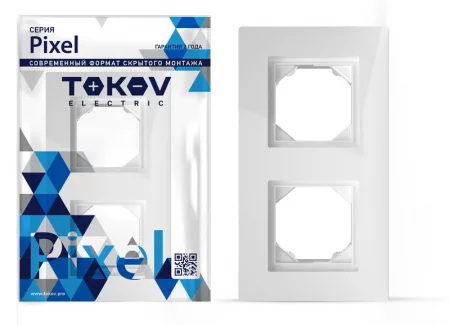Рамка 2-м Pixel IP44 бел. TOKOV ELECTRIC 