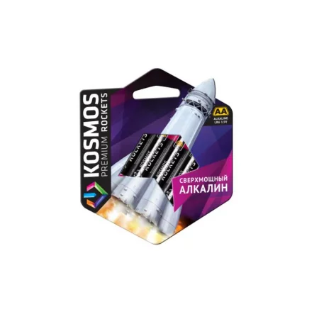 Элемент питания алкалиновый AA/LR6 Kosmos premium ROCKETS (блист.4шт) КОСМОС 