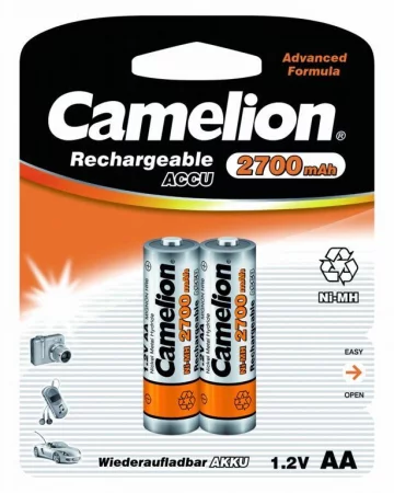 Аккумулятор AA/R6 NI-MN 2700мА.ч BP-2 металлик (блист.2шт) Camelion 