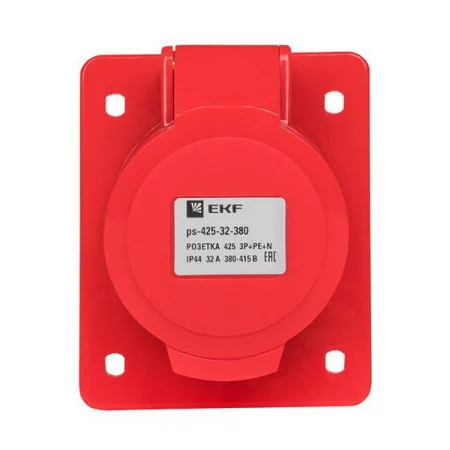 Розетка скрыт. уст. 32А 380В 3P+РЕ+N IP44 (425) EKF 
