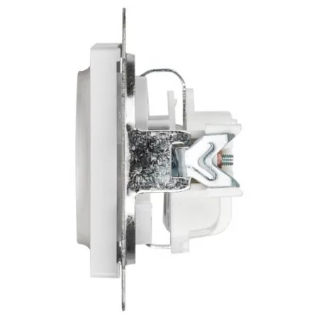 Розетка 1-м СП Accent 6-202-01 16А IP20 250В 2P+E Schuko AL/CU бел. Intro 