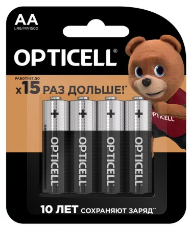 Элемент питания алкалиновый AA/LR6 (блист.4шт) Basic Opticell /6051001