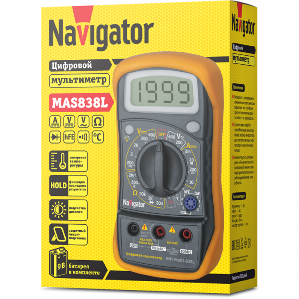 Мультиметр 82 429 NMT-Mm01-838L (838L) Navigator 